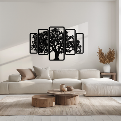 Multi-Panel Tree Metal Wall Art – Nature-Inspired Decor - KAF213 - Tampa Home & Garden Store