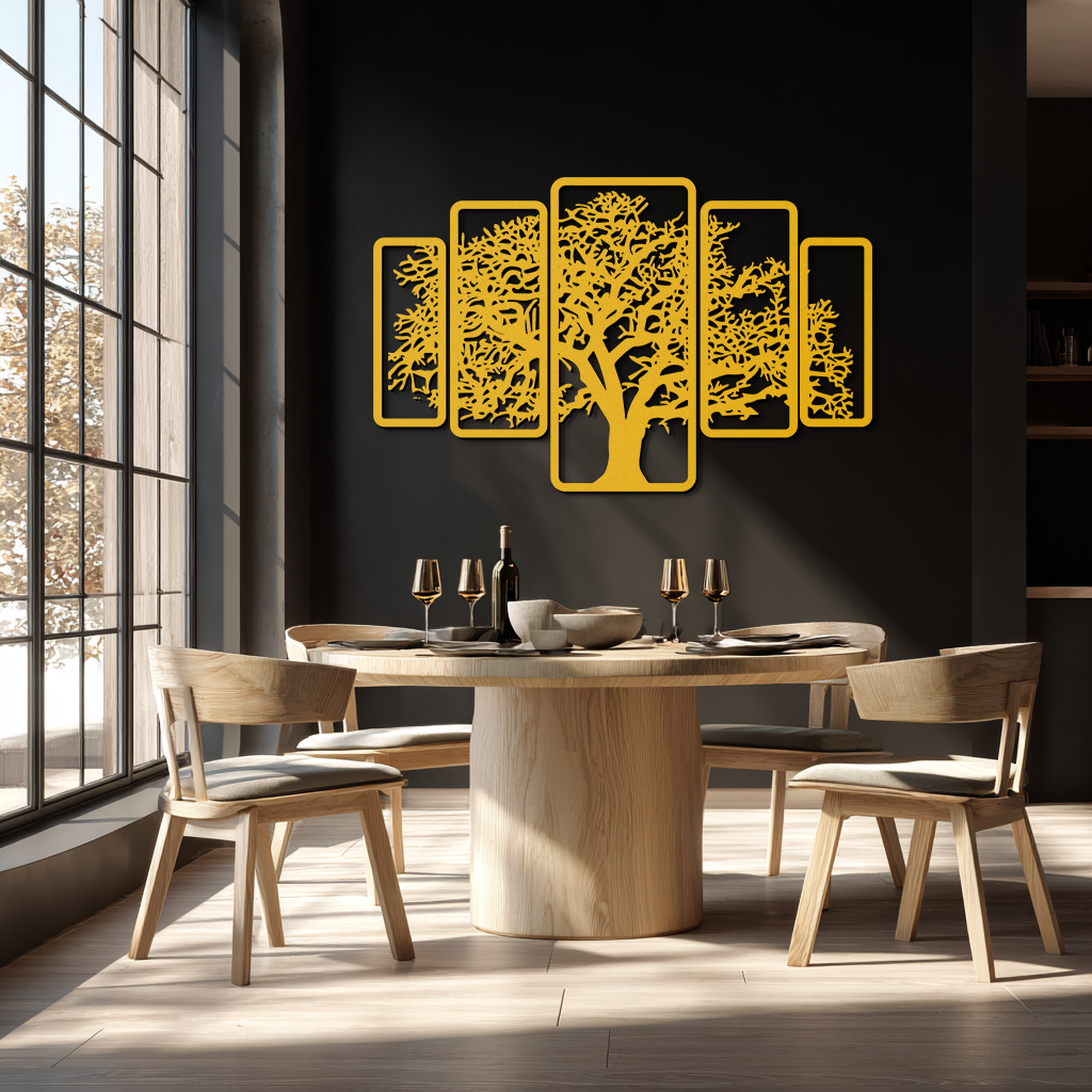 Multi-Panel Tree Metal Wall Art – Nature-Inspired Decor - KAF213 - Tampa Home & Garden Store