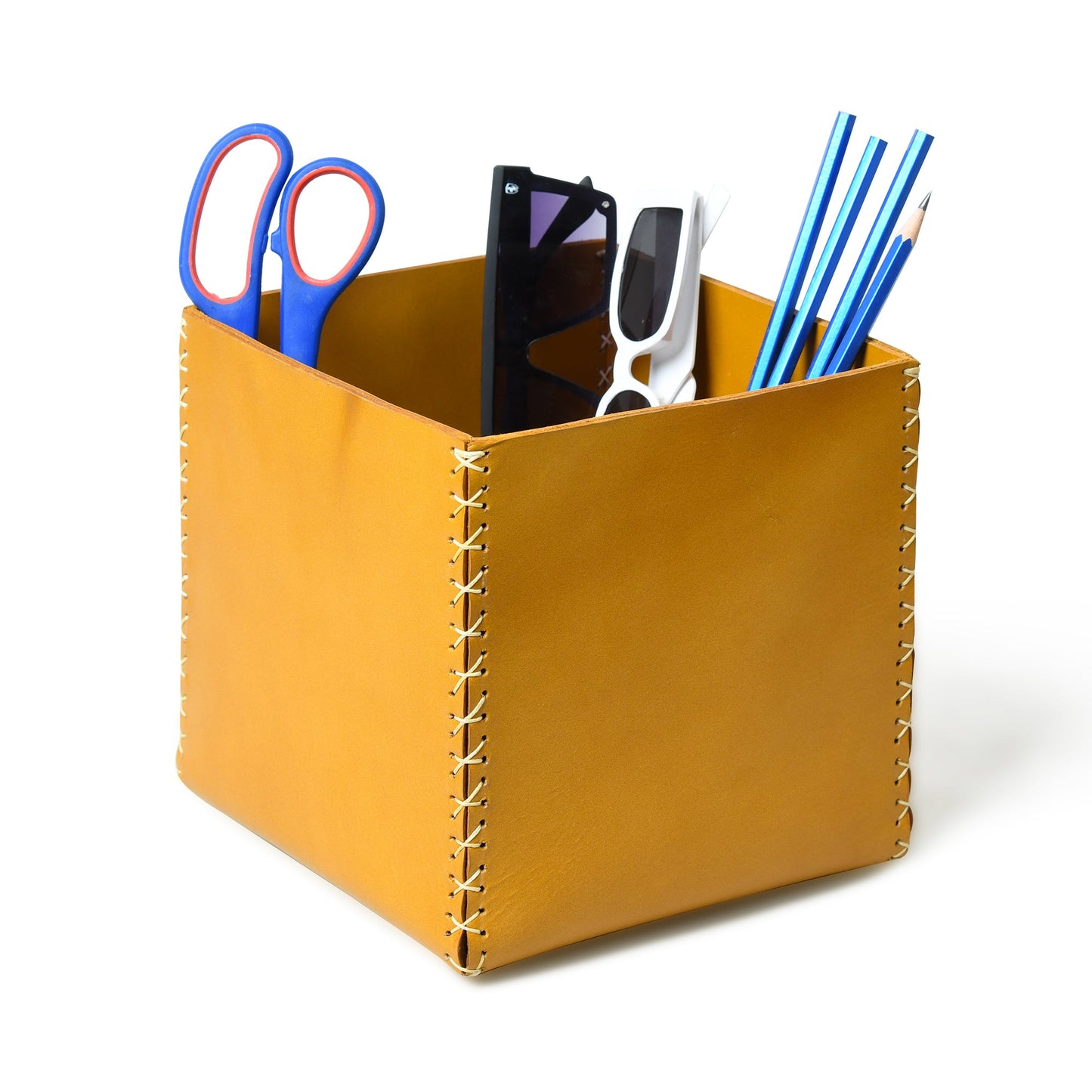 Multi Utility Leather Storage Box - Tampa Home & Garden Store