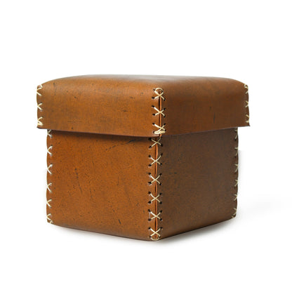 Multi Utility Leather Storage Box - Tampa Home & Garden Store
