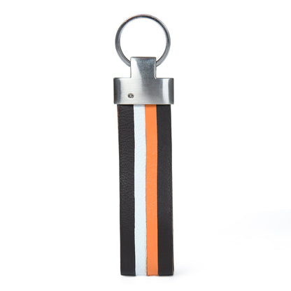 Multi-colored Leather Stripped Keychain - Tampa Home & Garden Store