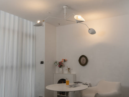 Arachnia 3-arm ceiling light with rotating reflectors in white finish Moktan Sabai on Tampa Home & Garden Store