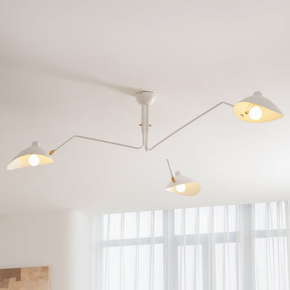 Arachnia 3-arm suspended ceiling light with rotating reflectors white finish Moktan Sabai on Tampa Home & Garden Store