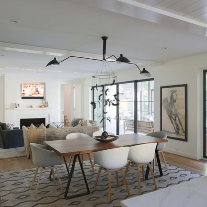 Arachnia suspended 3-arm ceiling light with rotating reflectors, black finish Moktan Sabai on Tampa Home & Garden Store