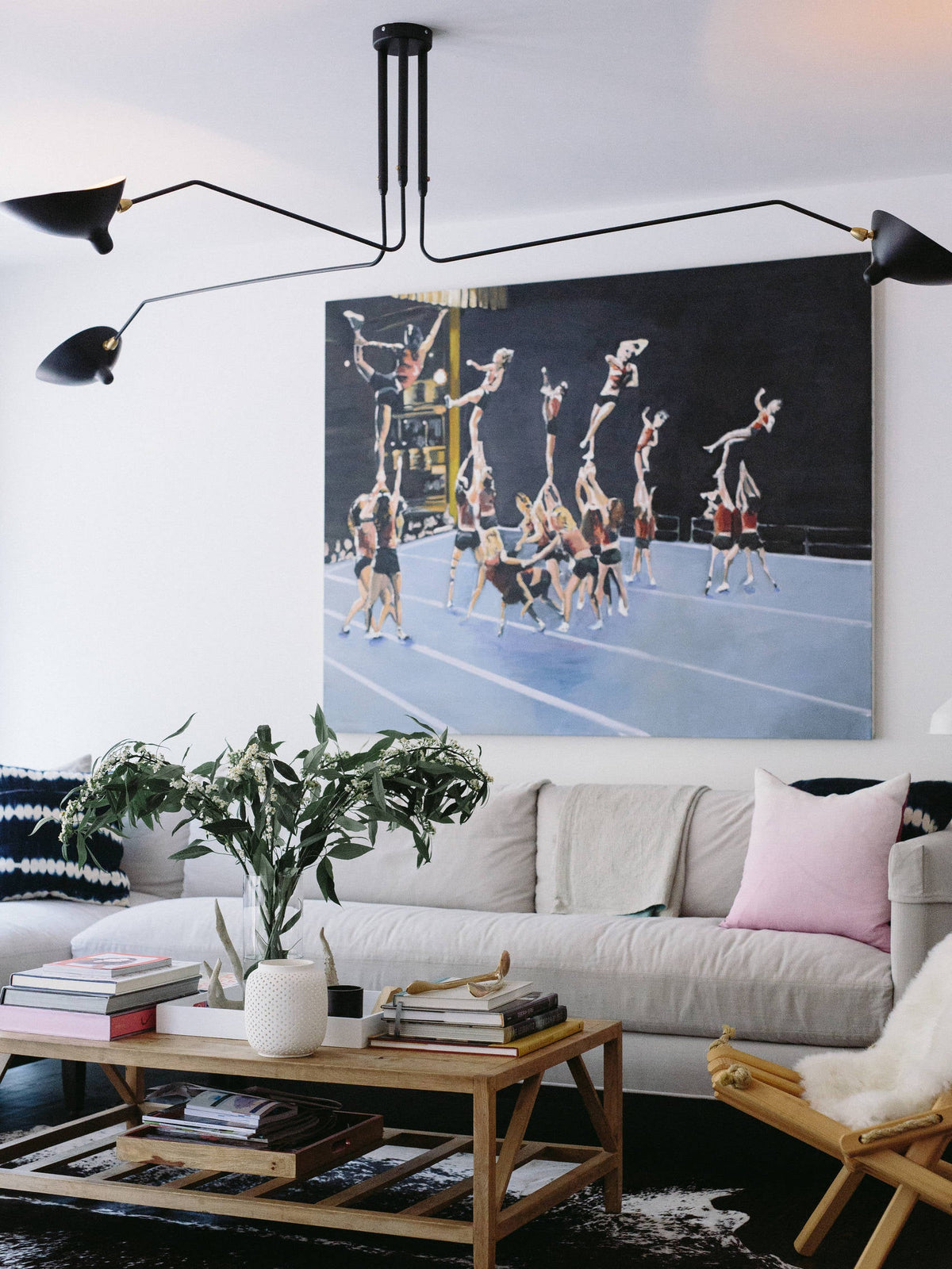 Moktan Sabai Arachnia suspended 3-arm ceiling light with rotating reflectors, black finish on Tampa Home & Garden Store