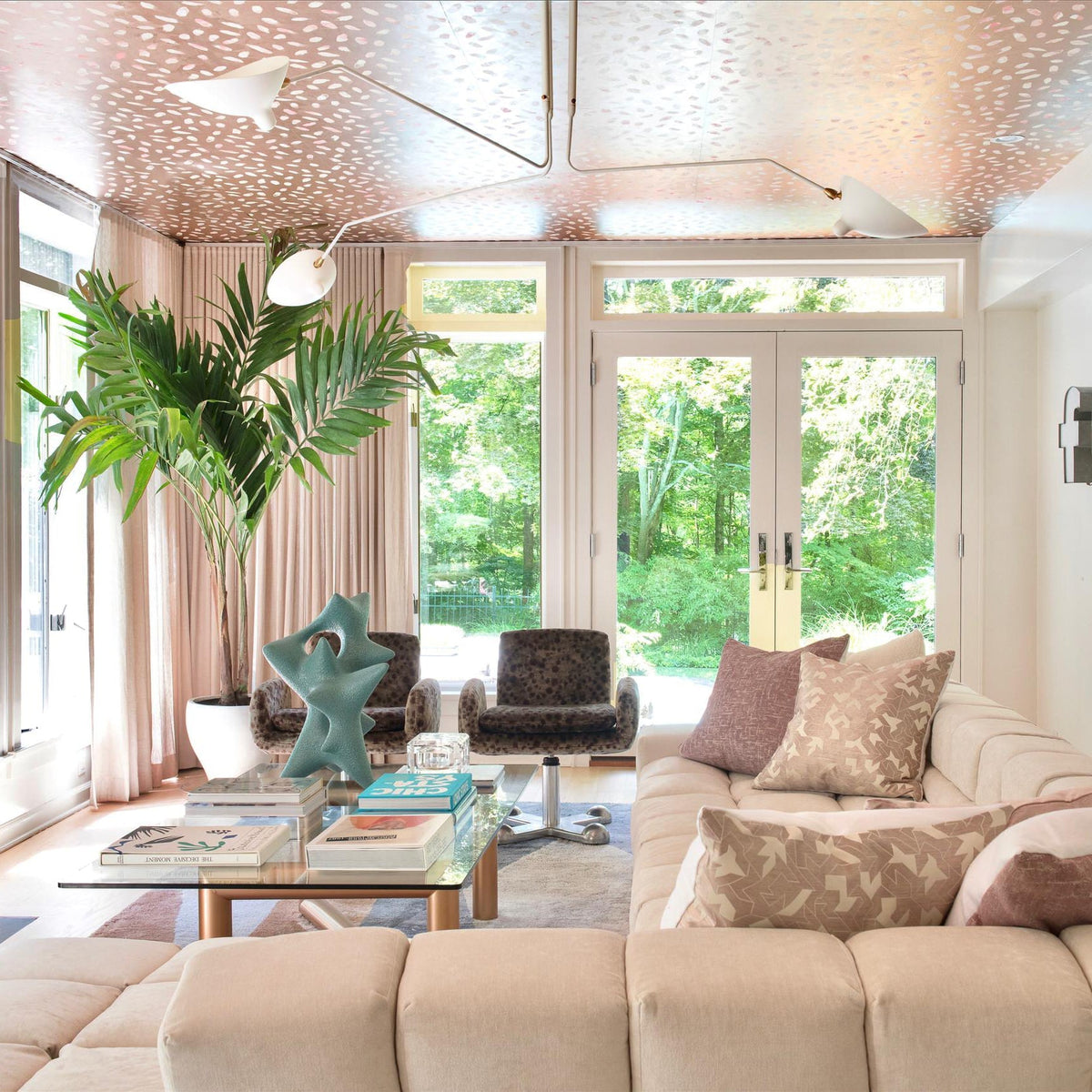 Arachnia suspended 3-arm ceiling light with rotating white reflectors Moktan Sabai on Tampa Home & Garden Store