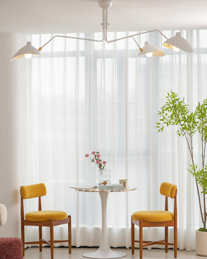 Arachnia suspended 3-arm ceiling light with rotating reflectors in white finish on Tampa Home & Garden Store