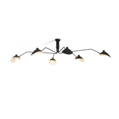 Arachnia 3-arm ceiling light by Moktan Sabai, black finish with rotating reflectors on Tampa Home & Garden Store