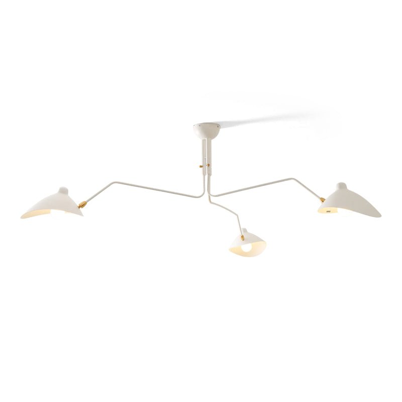 Arachnia 3-arm suspended ceiling light with rotating reflectors in white by Moktan Sabai on Tampa Home & Garden Store
