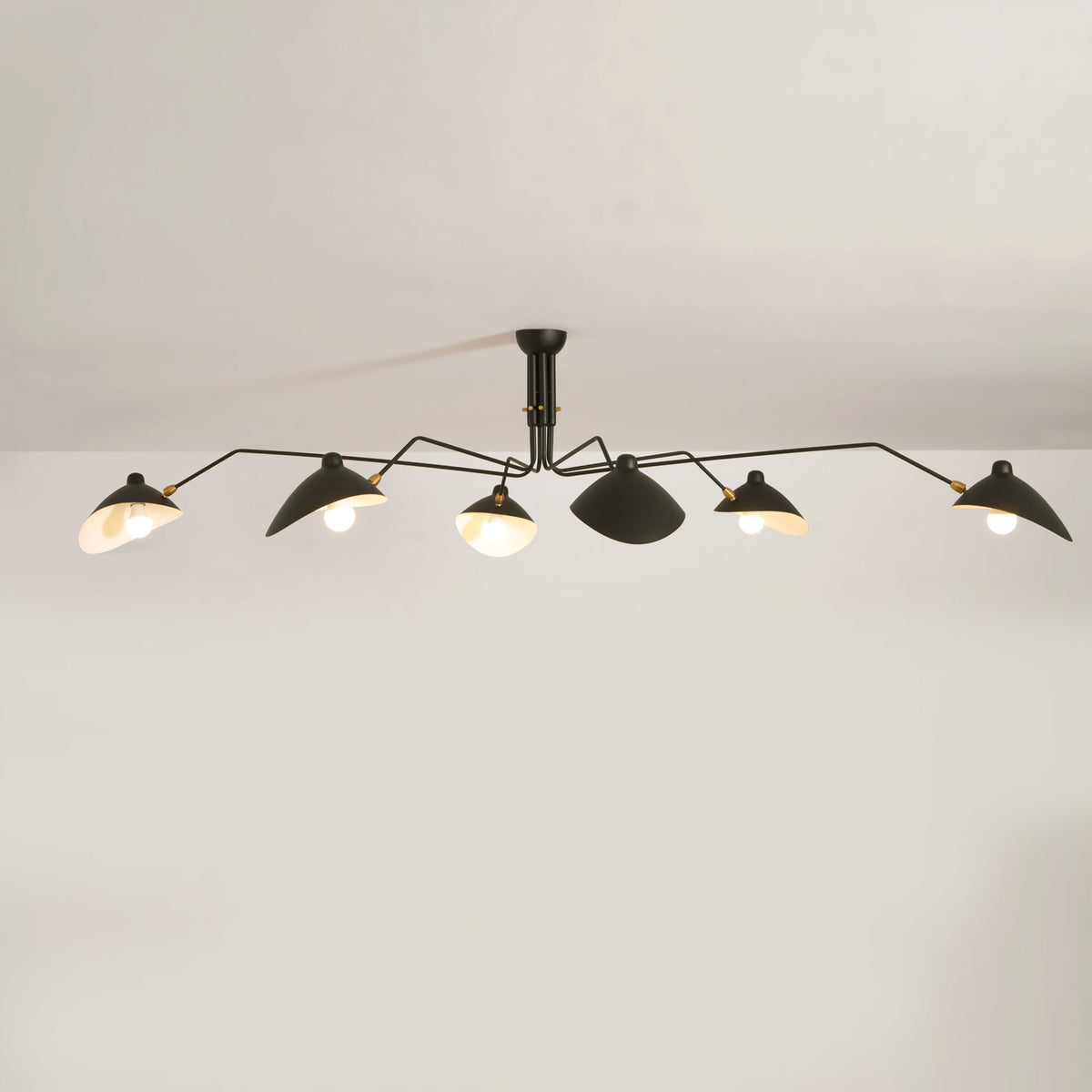 Arachnia 3-arm suspended ceiling light with rotating reflectors in black finish on Tampa Home & Garden Store