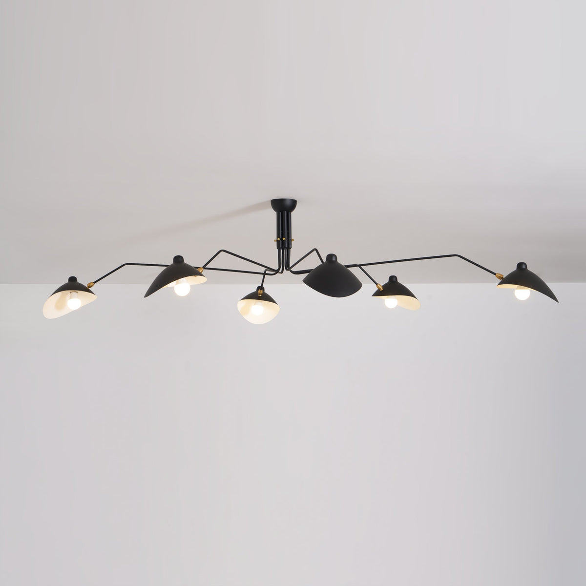 Arachnia 3-arm suspended ceiling light with rotating reflectors, black finish on Tampa Home & Garden Store