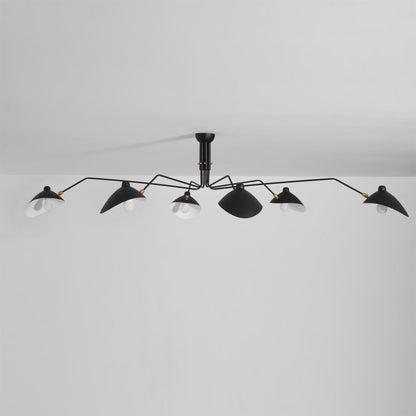 Arachnia 3-arm ceiling light with rotating reflectors, black finish by Moktan Sabai on Tampa Home & Garden Store