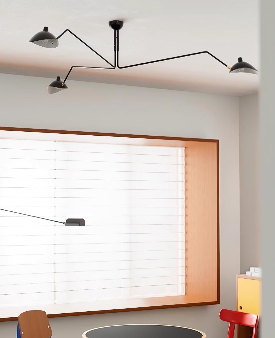 Arachnia 3-arm ceiling light with rotating reflectors in black finish Moktan Sabai on Tampa Home & Garden Store