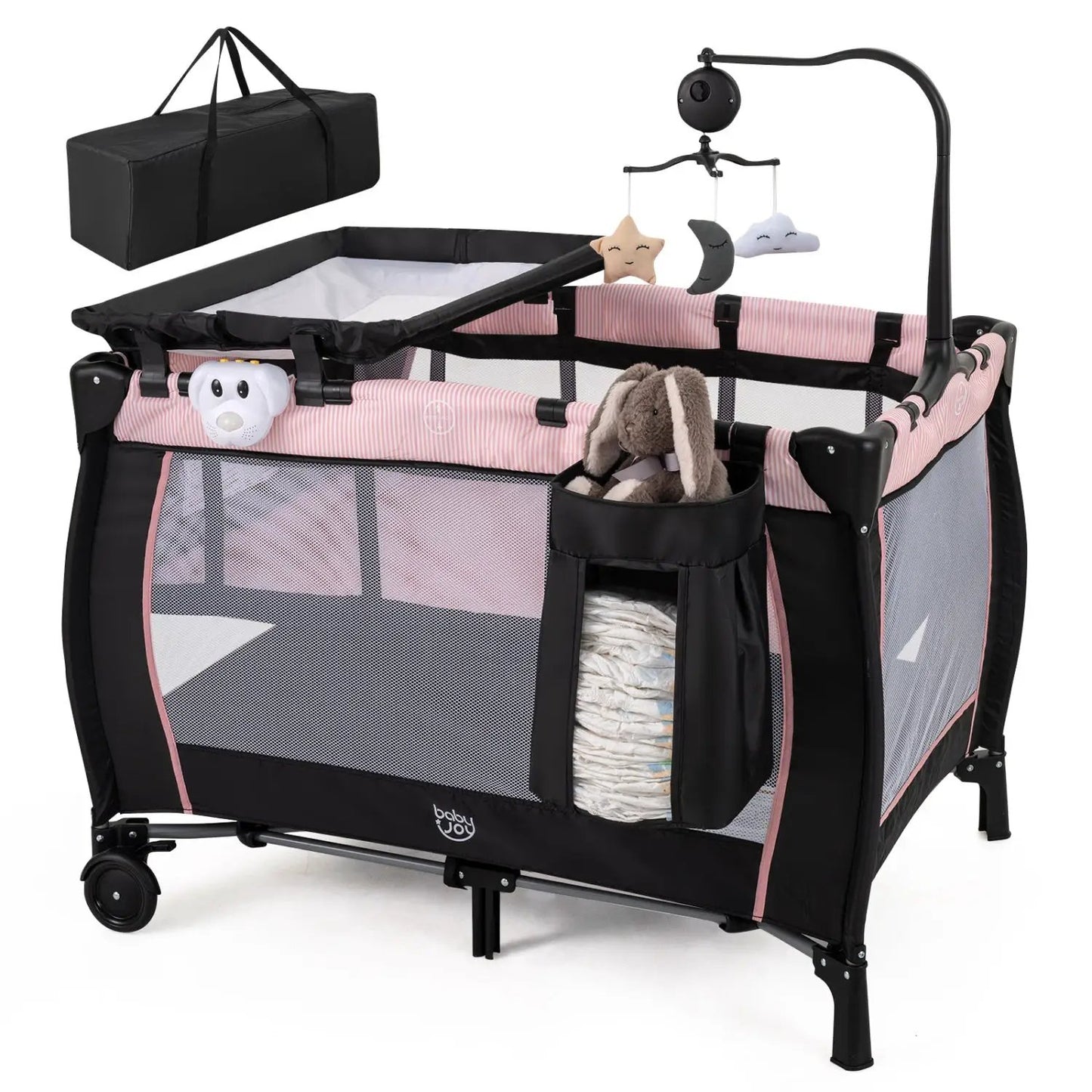 Baby Playpen with Bassinet and Changing Table