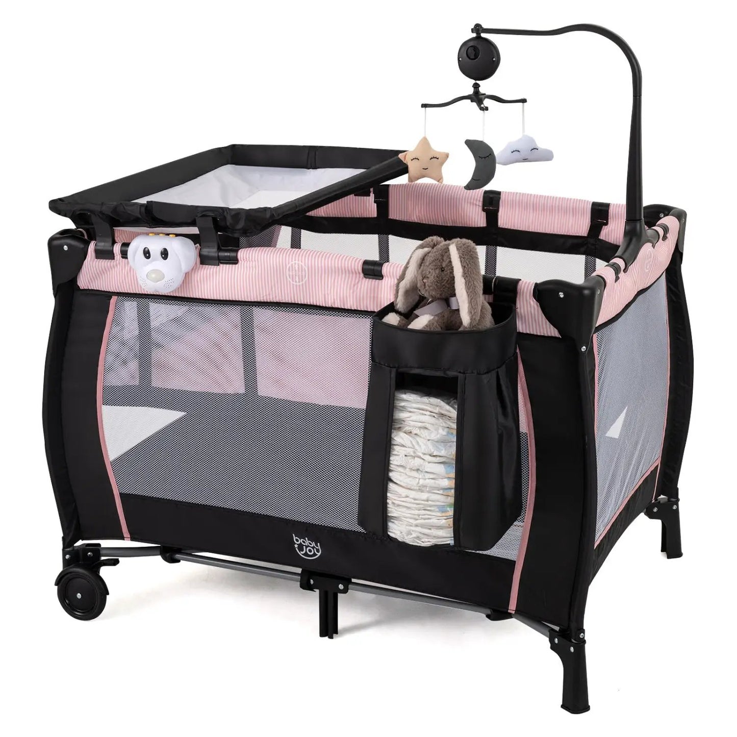 Baby Playpen with Bassinet and Changing Table