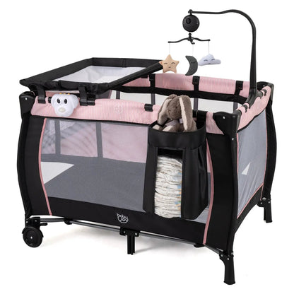 Baby Playpen with Bassinet and Changing Table