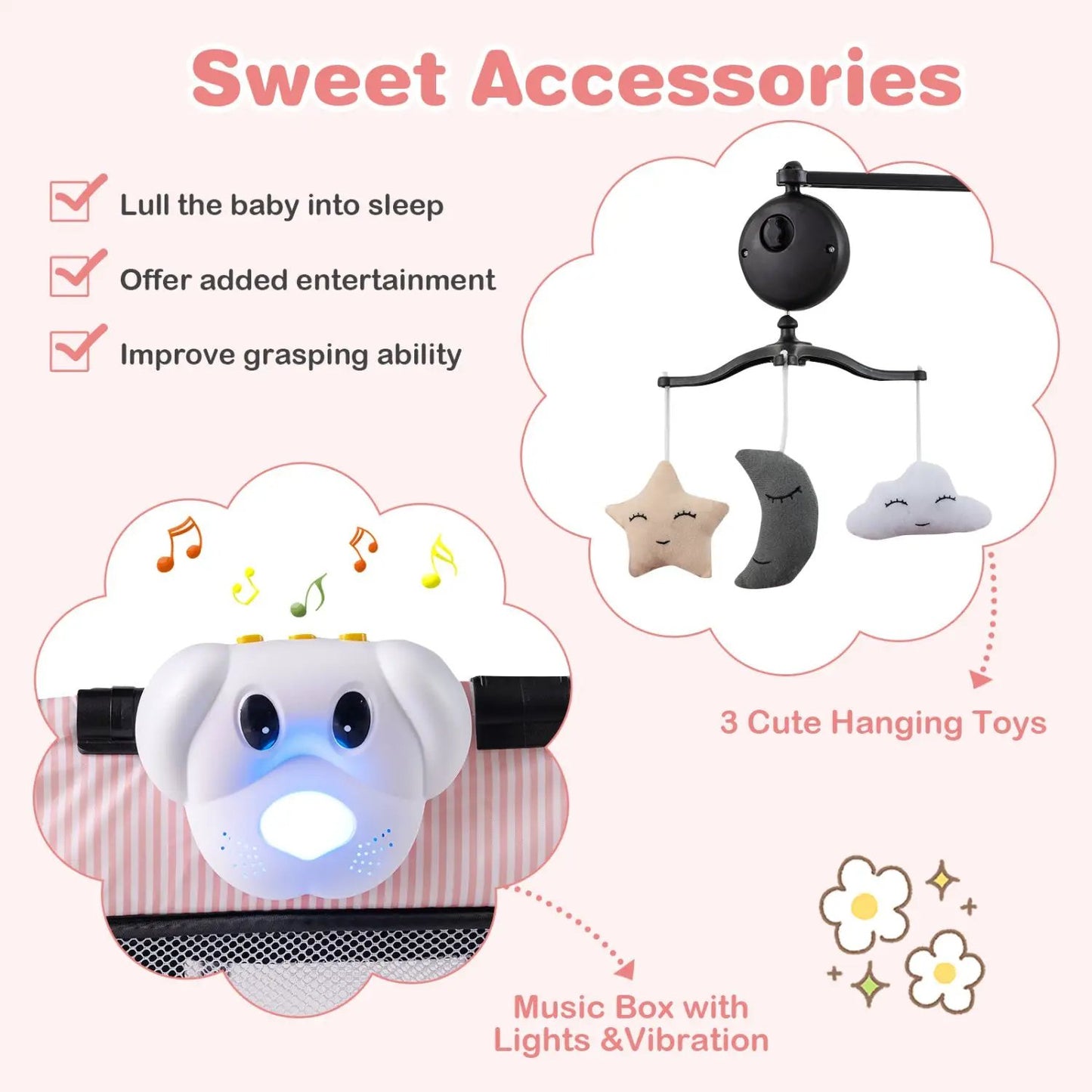 Baby Playpen with Bassinet and Changing Table
