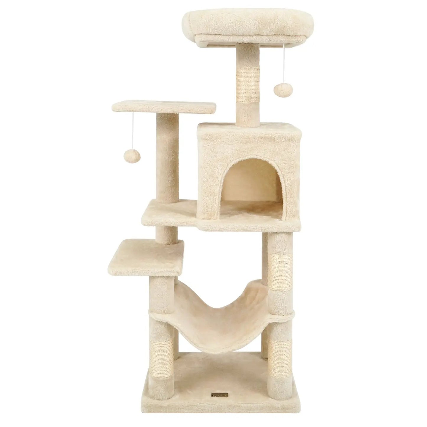 Multi-Level Cat Tower with 2-Door Condo and Perch