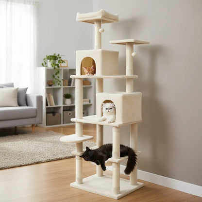 Multi Level Cat Tree with Upholstered Perch