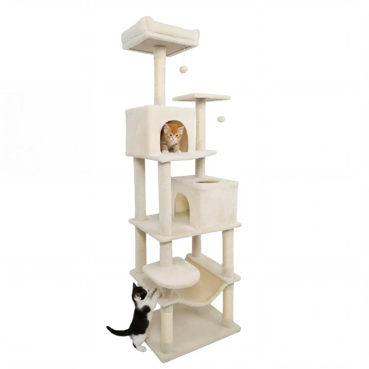 Multi Level Cat Tree with Upholstered Perch