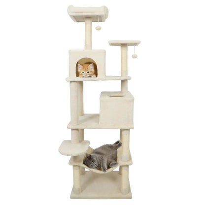 Multi Level Cat Tree with Upholstered Perch