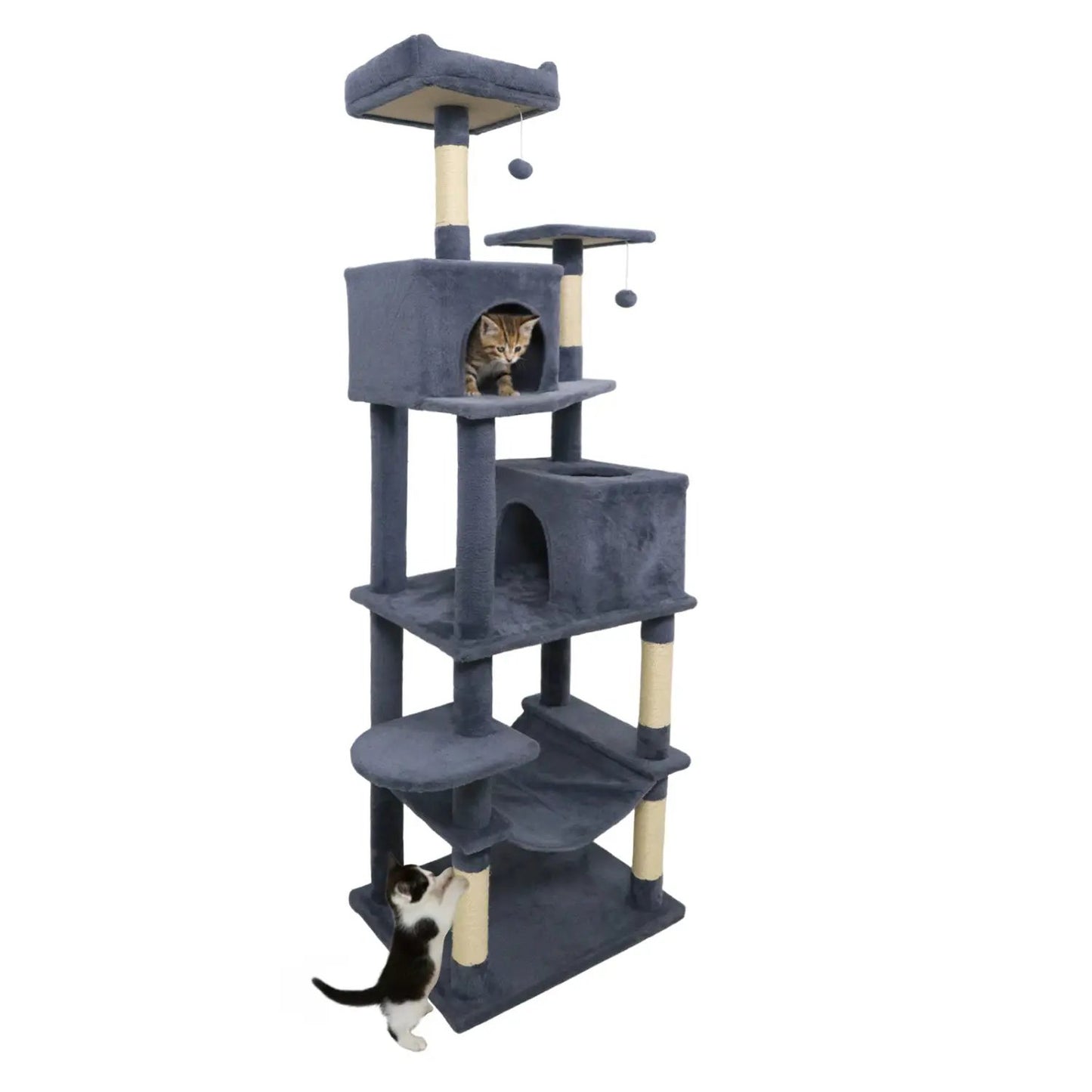 Multi Level Cat Tree with Upholstered Perch