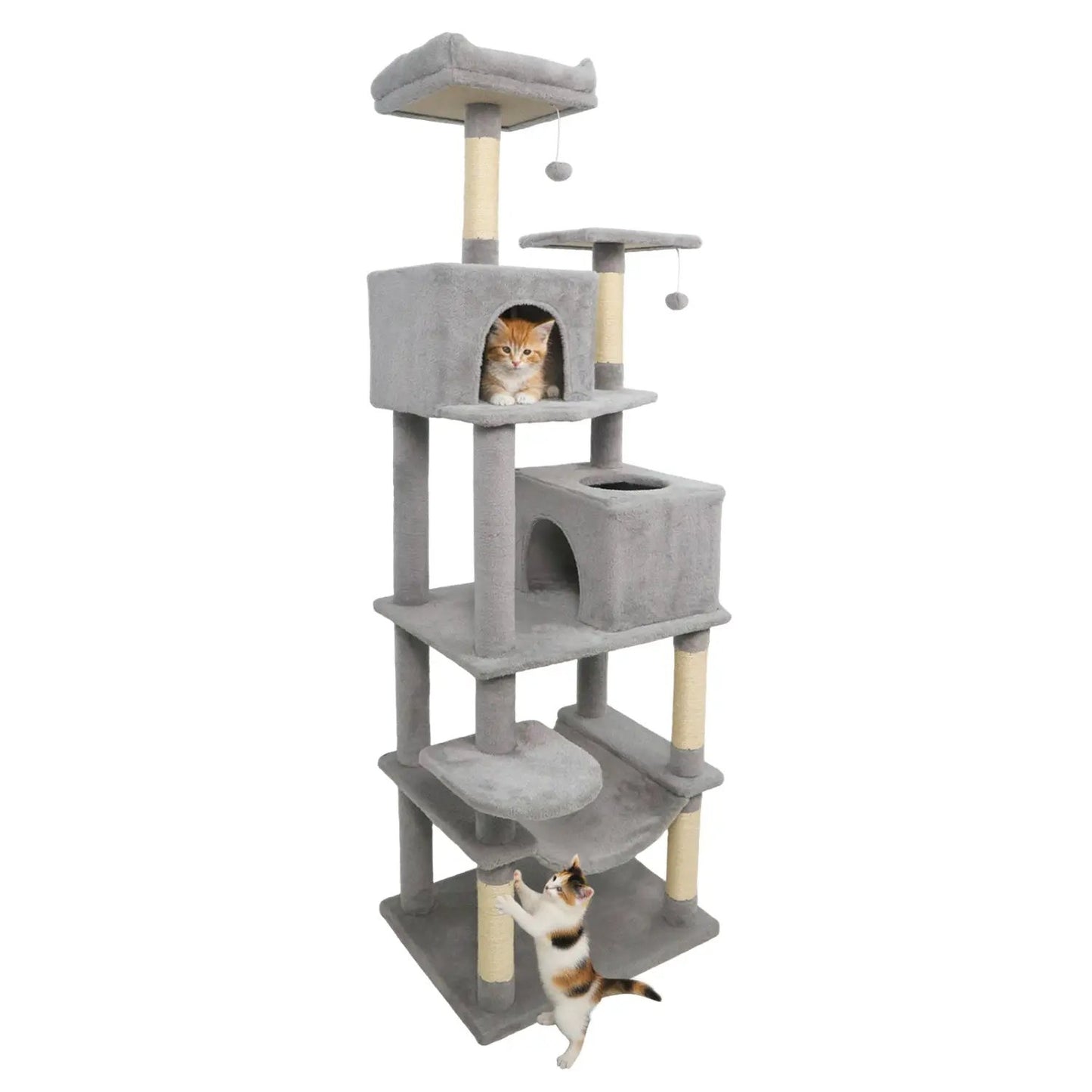 Multi Level Cat Tree with Upholstered Perch
