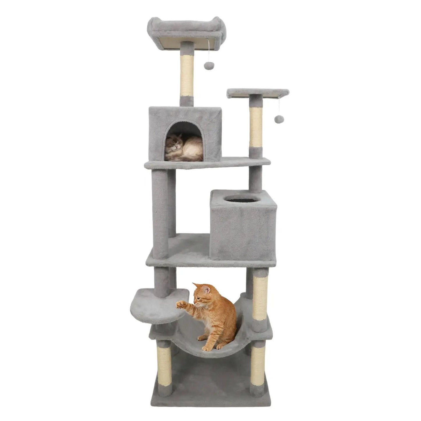 Multi Level Cat Tree with Upholstered Perch