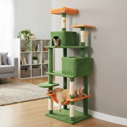 Multi Level Cat Tree with Upholstered Perch