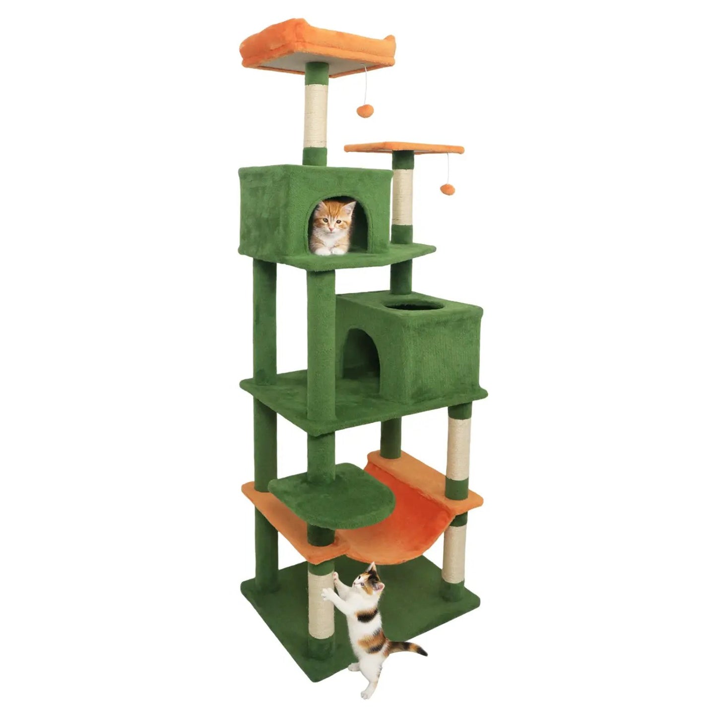 Multi Level Cat Tree with Upholstered Perch