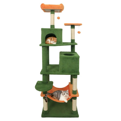 Multi Level Cat Tree with Upholstered Perch