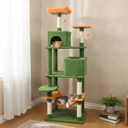 Multi Level Cat Tree with Upholstered Perch