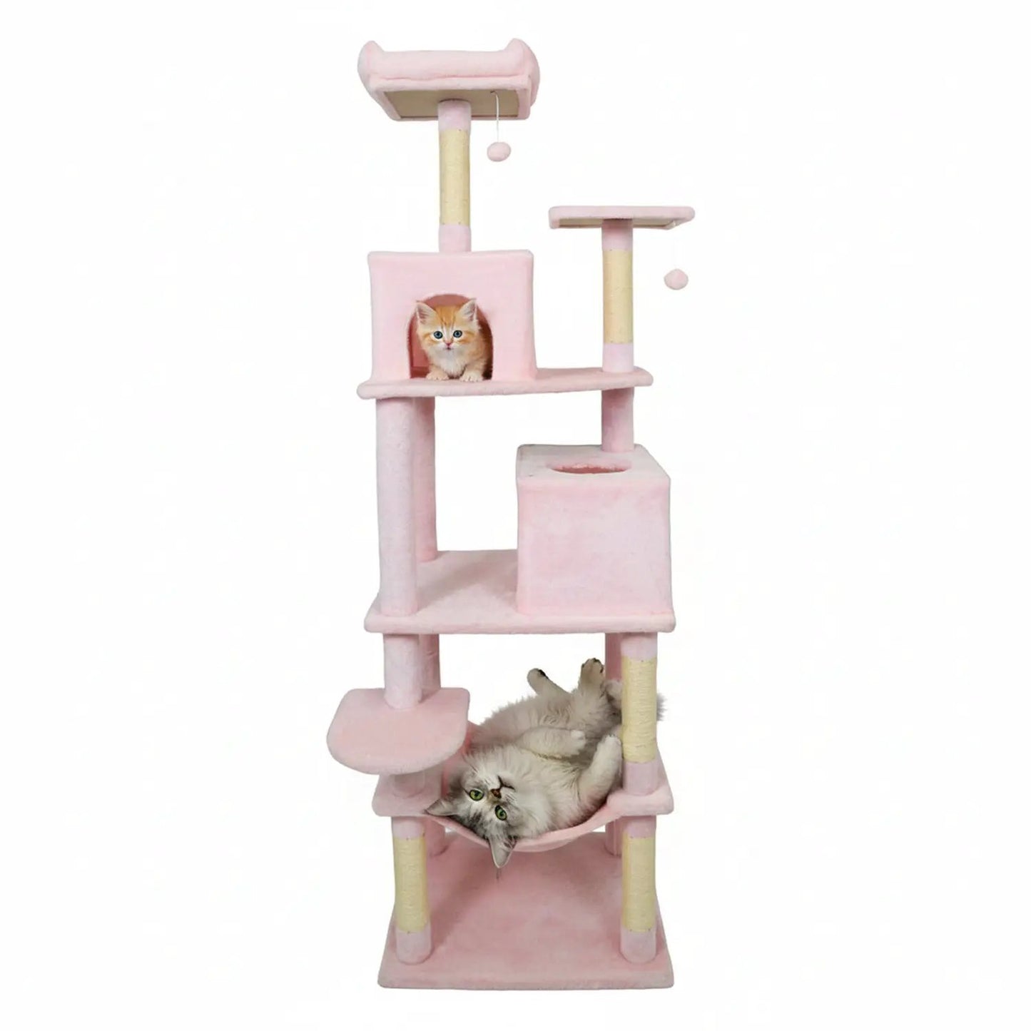 Multi Level Cat Tree with Upholstered Perch