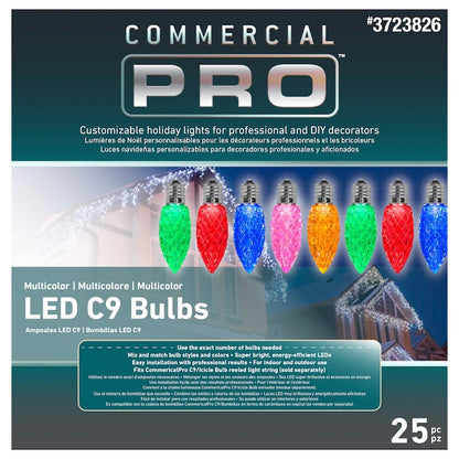 Multicolor LED C9 Light Bulbs - 25 Pack - Tampa Home & Garden Store