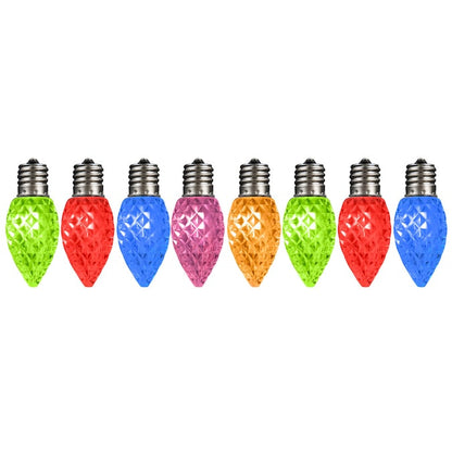 Multicolor LED C9 Light Bulbs - 25 Pack - Tampa Home & Garden Store