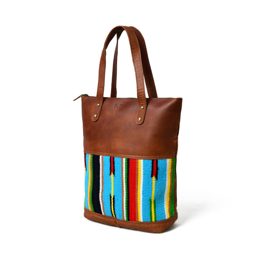 Multicoloured Leather Tote Bag - Tampa Home & Garden Store