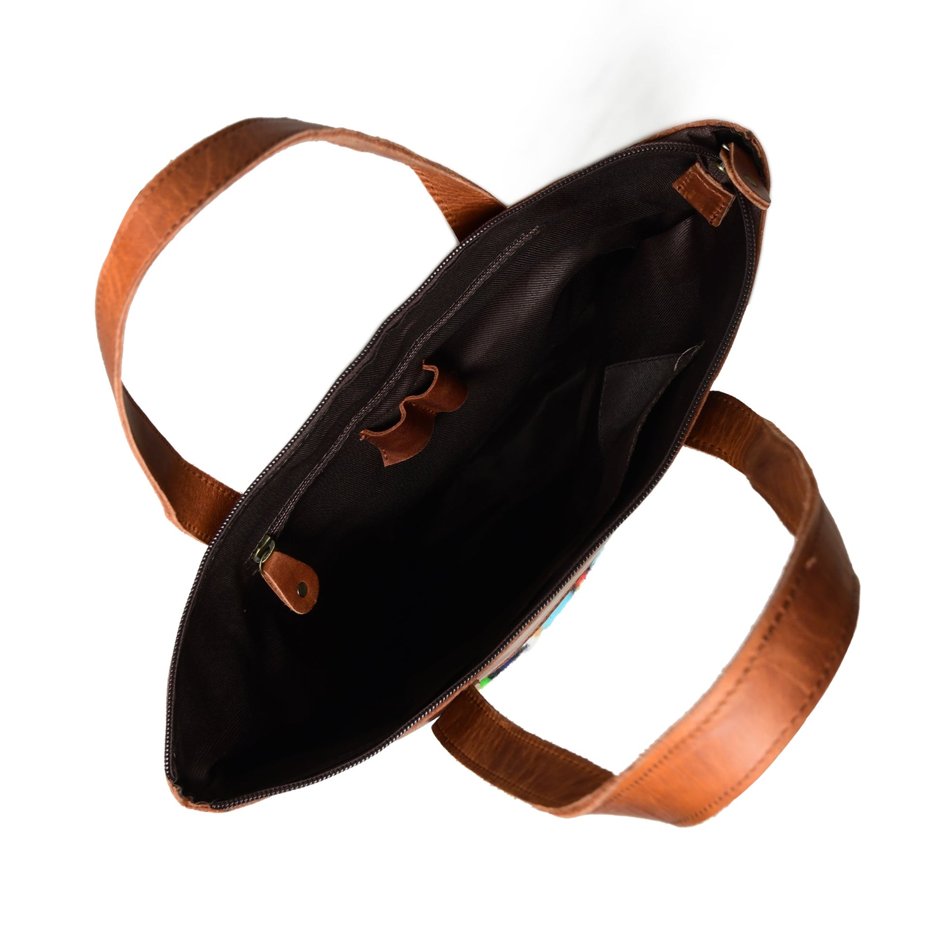 Multicoloured Leather Tote Bag - Tampa Home & Garden Store