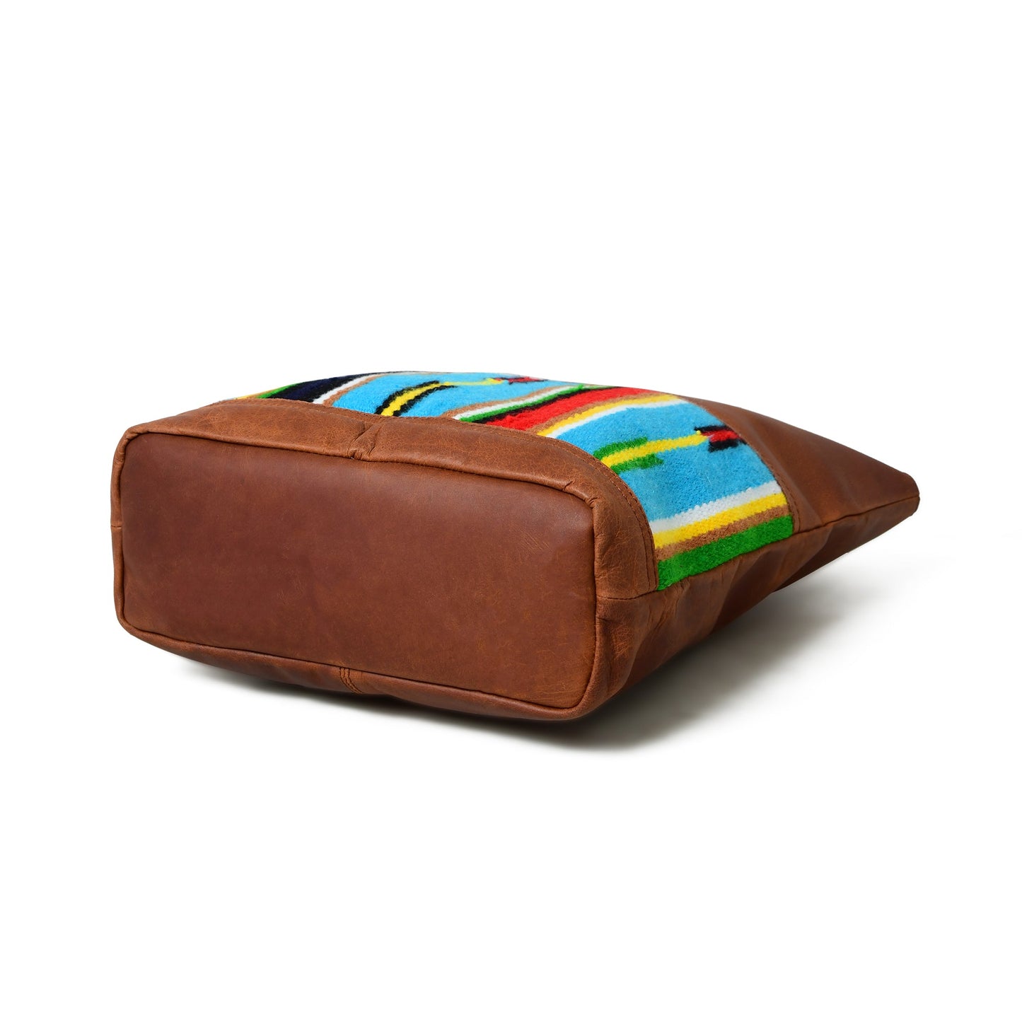 Multicoloured Leather Tote Bag - Tampa Home & Garden Store