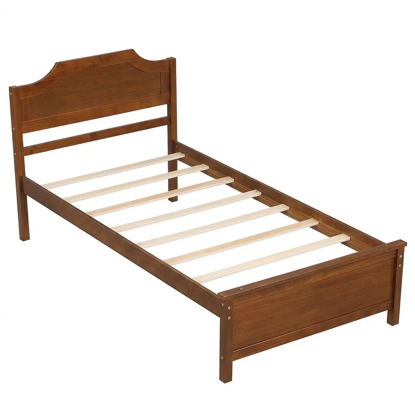 Solid Wood Platform Bed Frame With Headboard