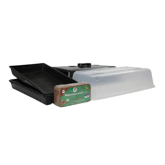 Mushroom Grow Kit 1020 Tray Kit with black trays and Millenniumsoils Coir on Tampa Home & Garden Store