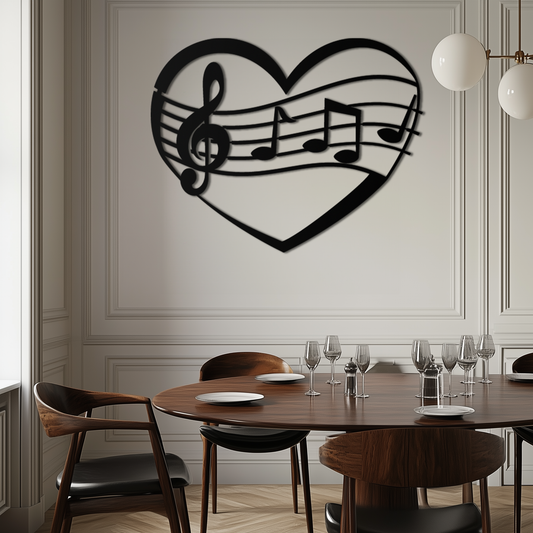 Musical Heart Metal Wall Art - Music Lover’s Home Decor- KAF256 - Tampa Home & Garden Store