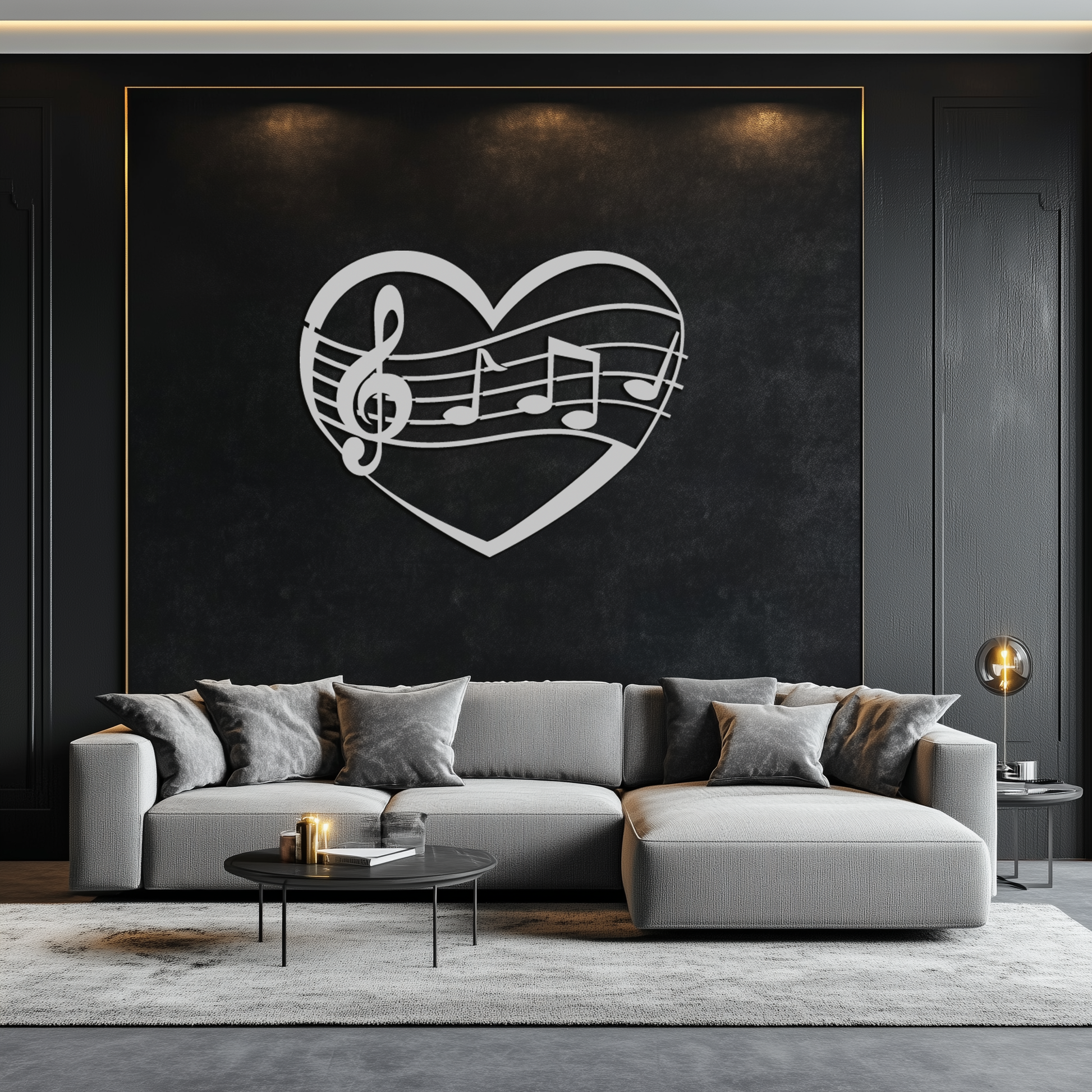 Musical Heart Metal Wall Art - Music Lover’s Home Decor- KAF256 - Tampa Home & Garden Store