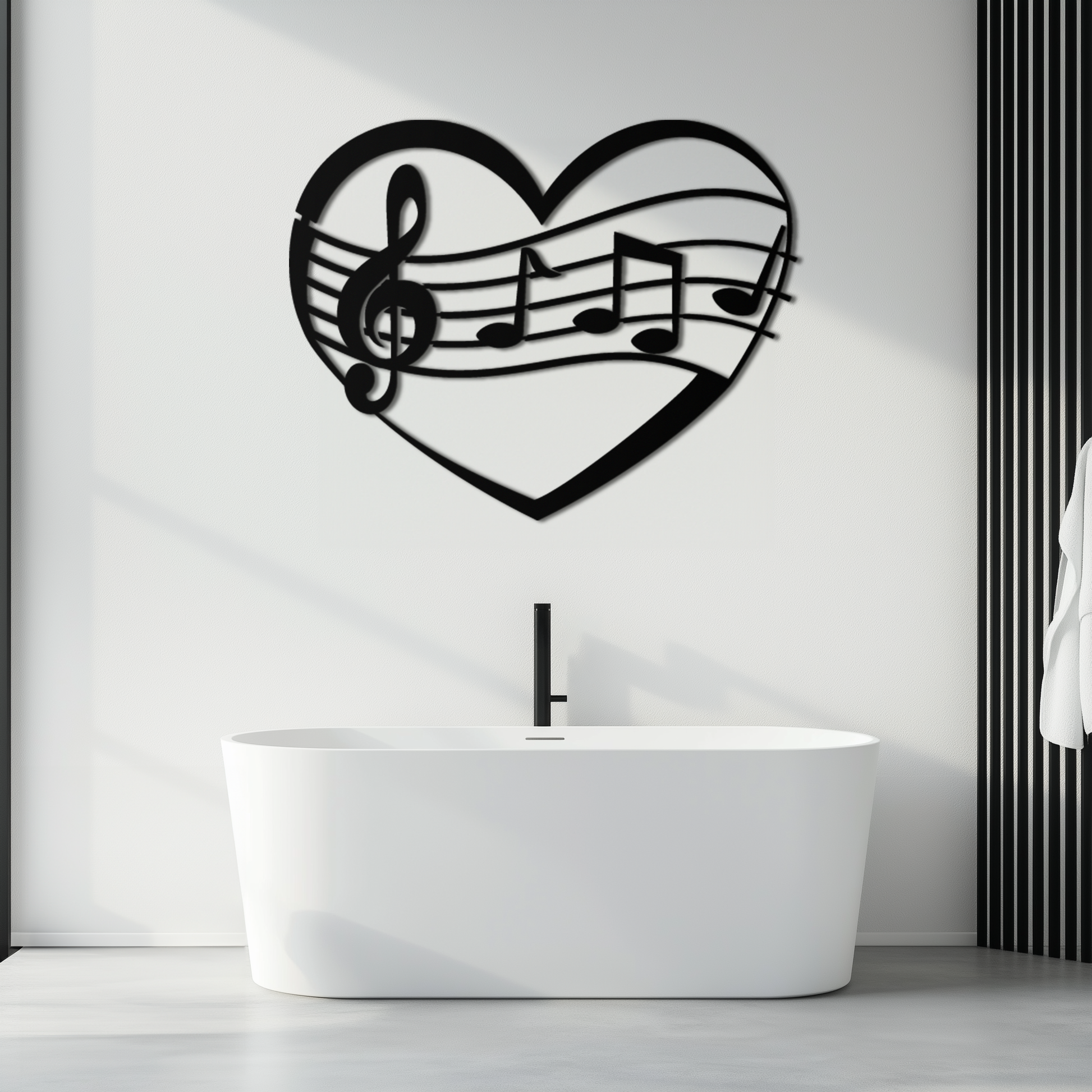 Musical Heart Metal Wall Art - Music Lover’s Home Decor- KAF256 - Tampa Home & Garden Store