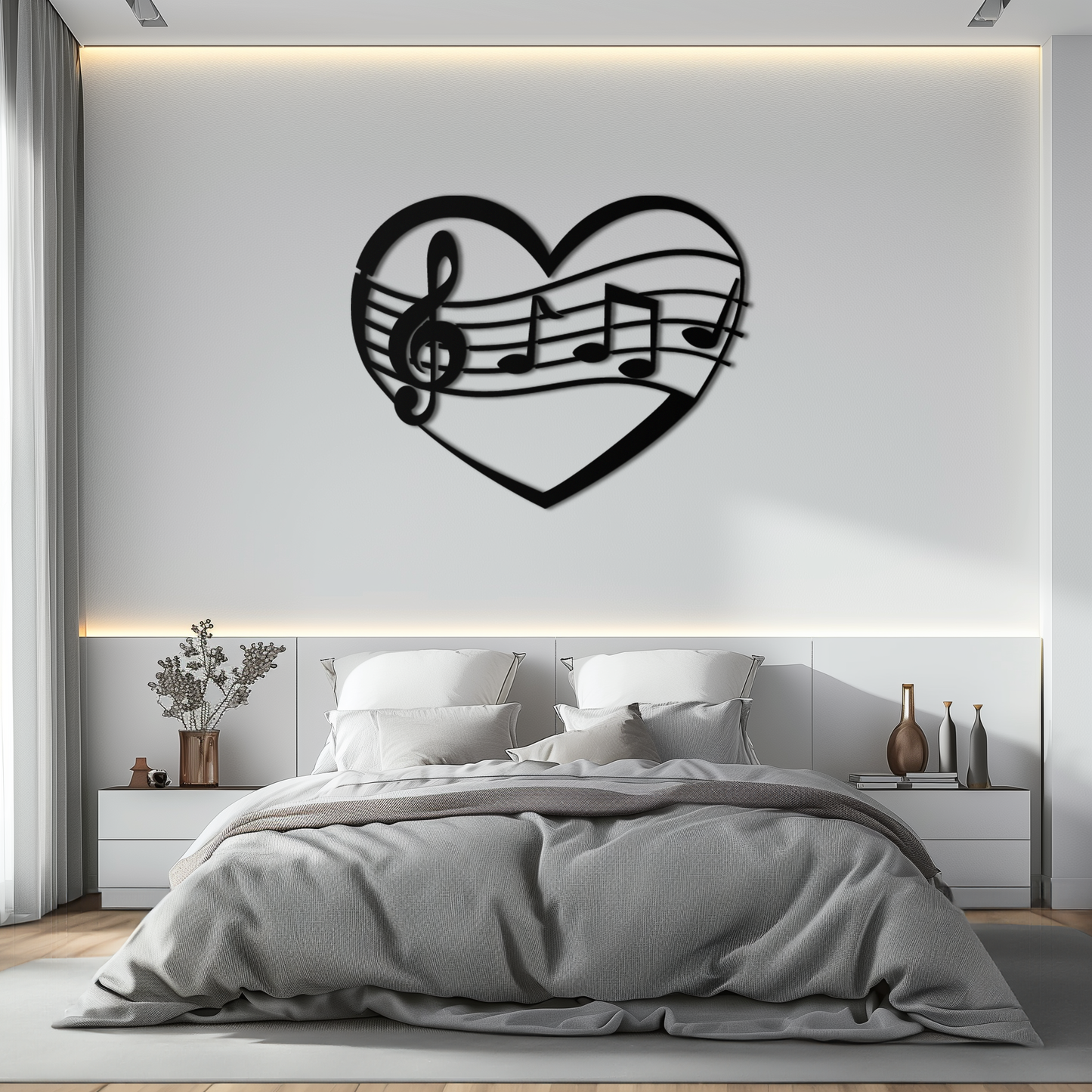 Musical Heart Metal Wall Art - Music Lover’s Home Decor- KAF256 - Tampa Home & Garden Store