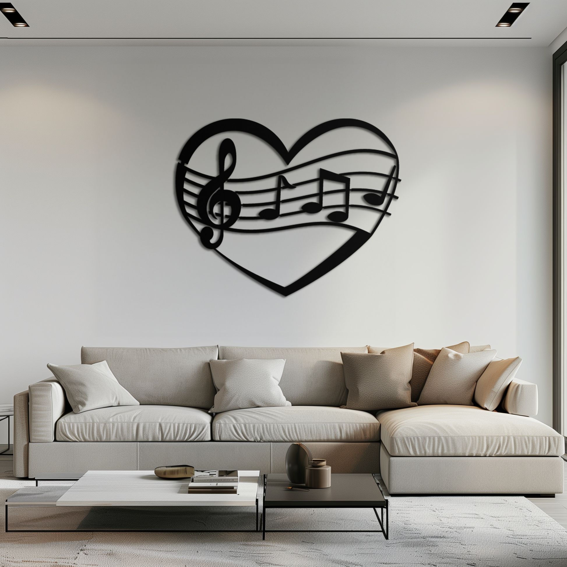 Musical Heart Metal Wall Art - Music Lover’s Home Decor- KAF256 - Tampa Home & Garden Store