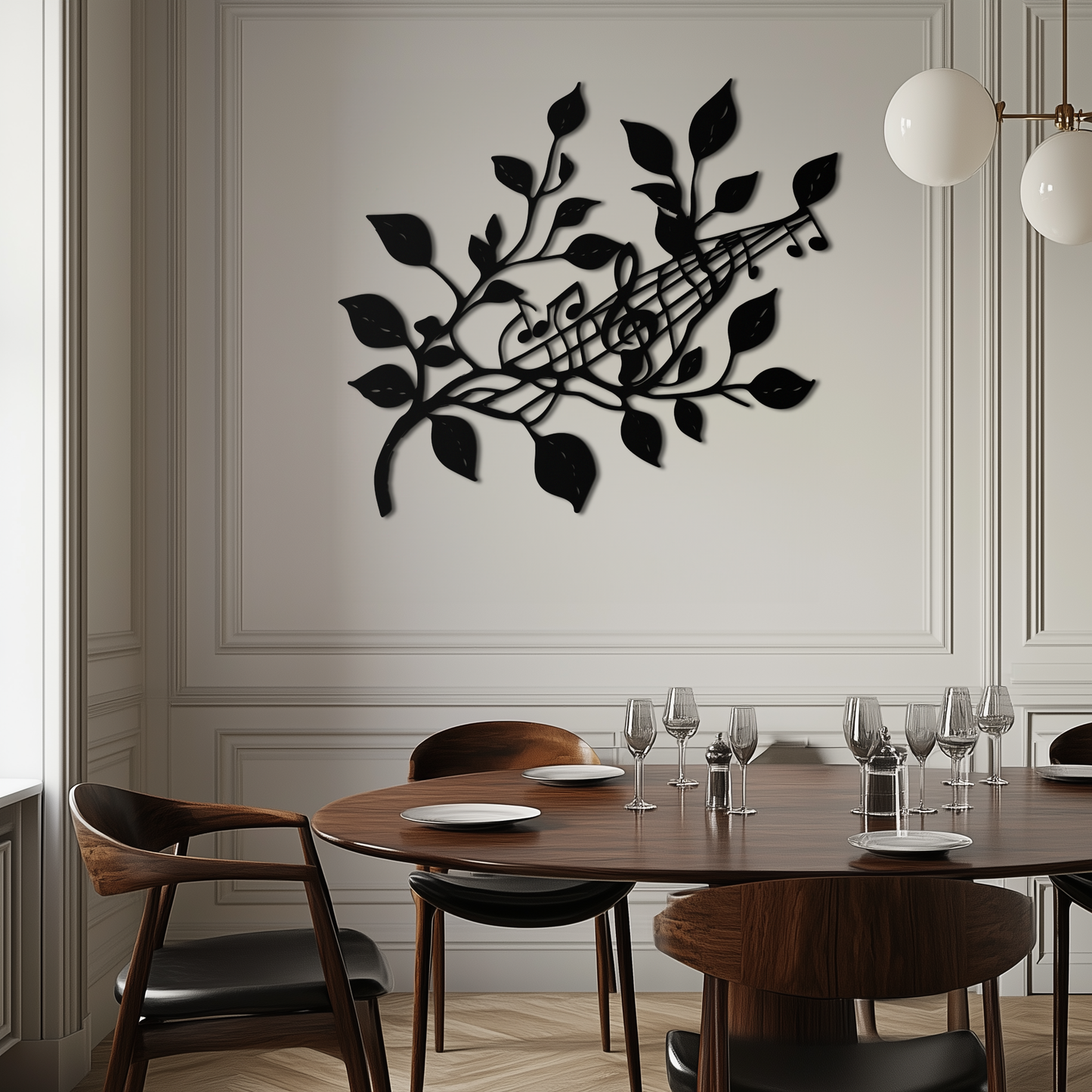 Musical Tree Branch Metal Wall Art - Note Inspired Steel Decor- KAF484 - Tampa Home & Garden Store