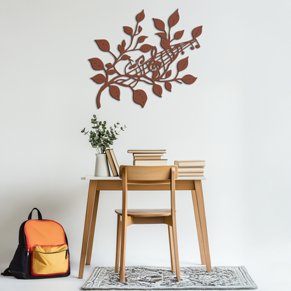 Musical Tree Branch Metal Wall Art - Note Inspired Steel Decor- KAF484 - Tampa Home & Garden Store