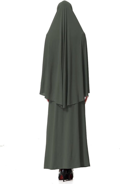 Muslim Islamic Women'S Khimar 2Pcs Sets Soft Distinctive Prayer Dress Hijab Abaya Suit(10 Colors Available) - Tampa Home & Garden Store