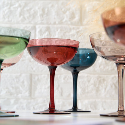 Tonal Champagne Coupe Glassware Set of Six