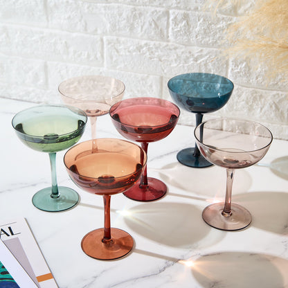 Tonal Champagne Coupe Glassware Set of Six
